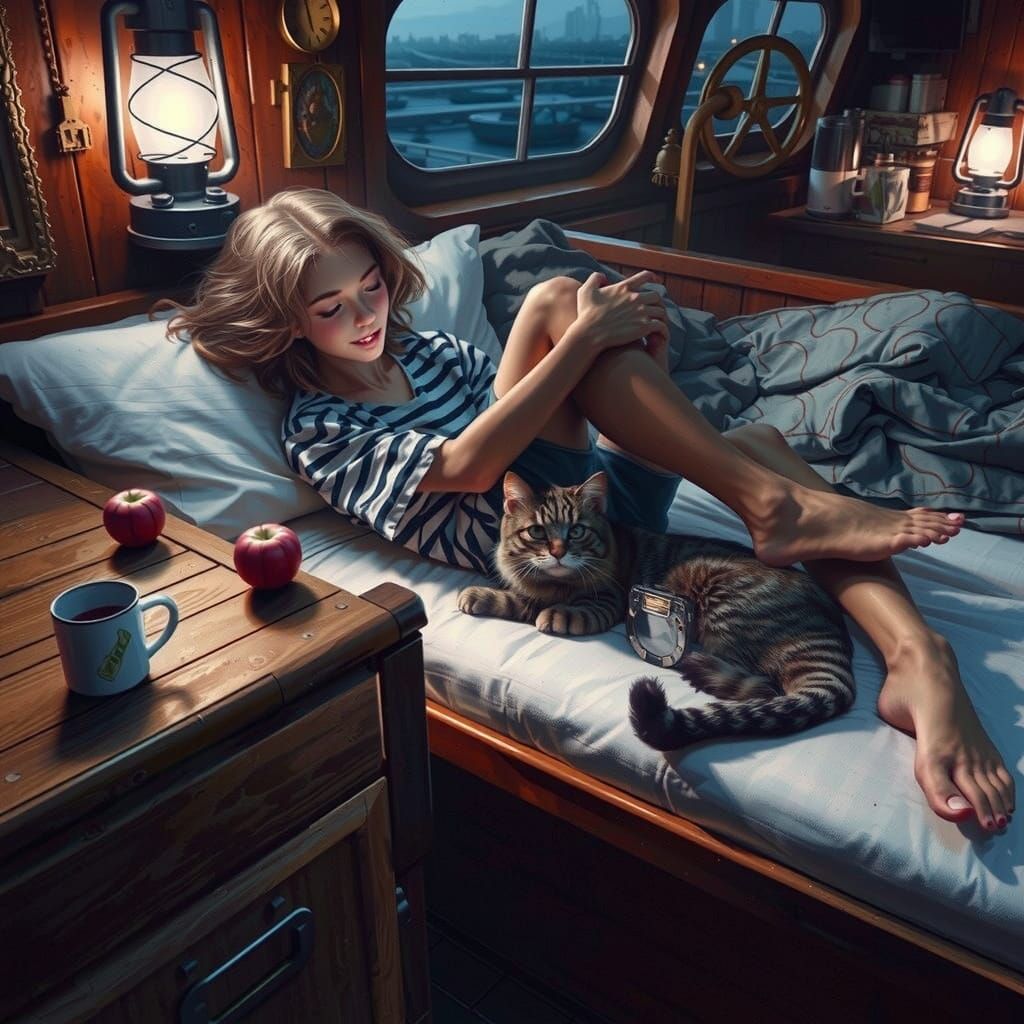 Man in Casual Attire in Anime Style