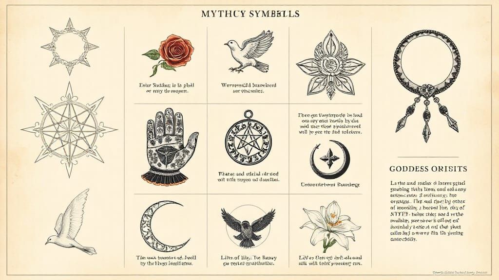 Mythological Goddess Symbols in Mystical Realism