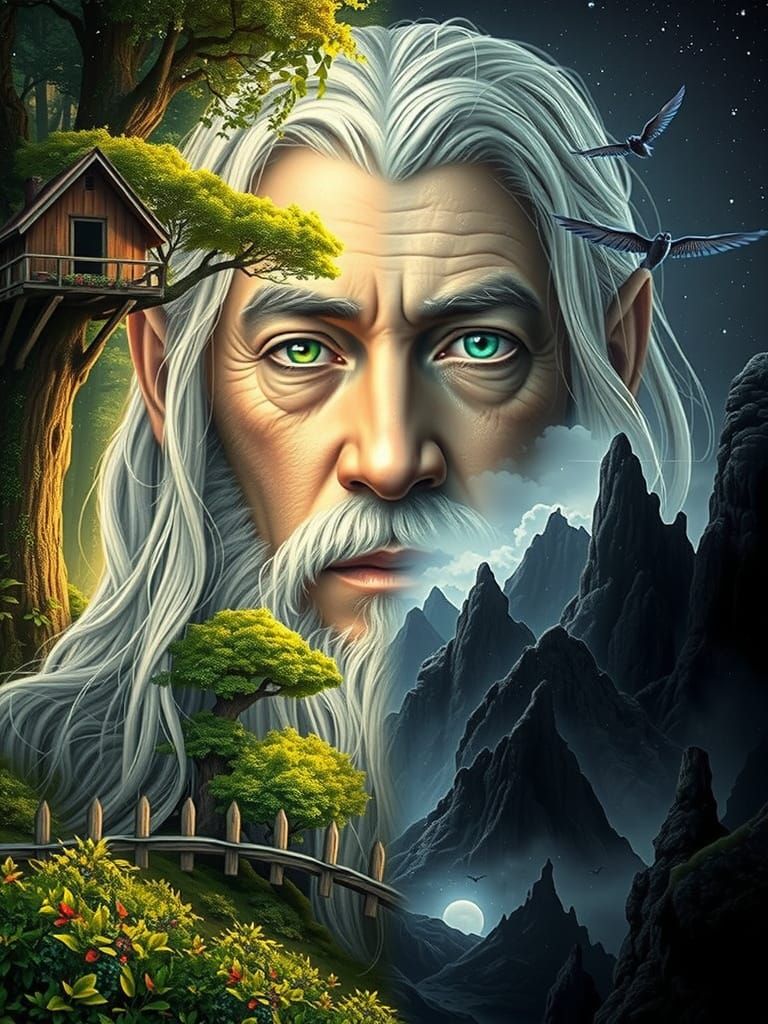 Gandalf Duality: Elvish Summer to Mordor Night