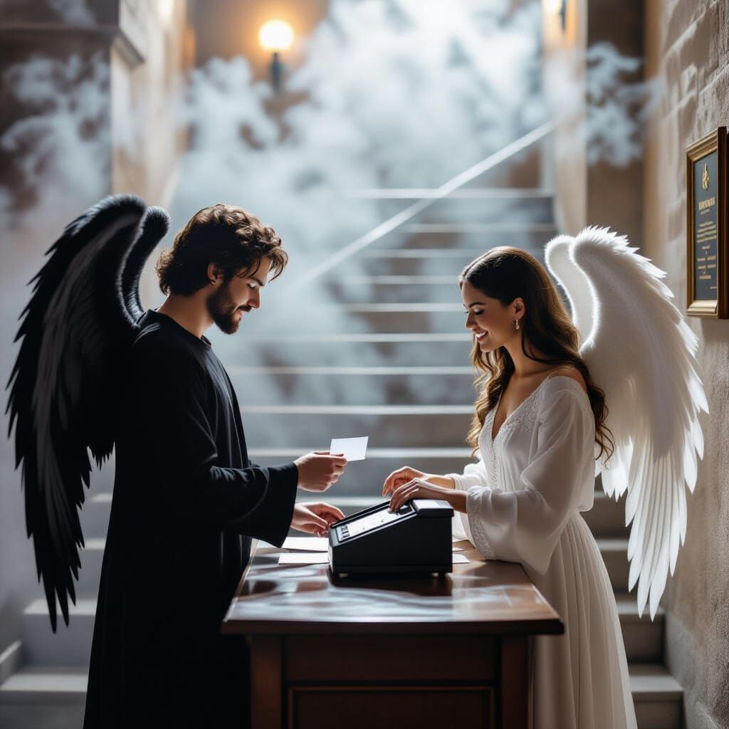 Angels Clocking In At Work