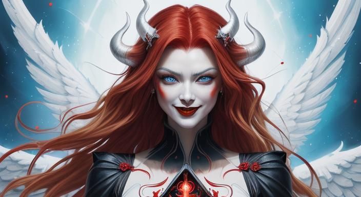 Angels and Demons Clash in Graffiti Art