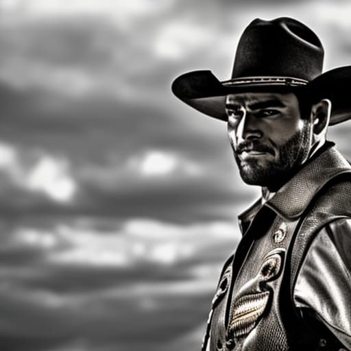 Hyperrealistic Cowboy at Rodeo in Sharp Focus