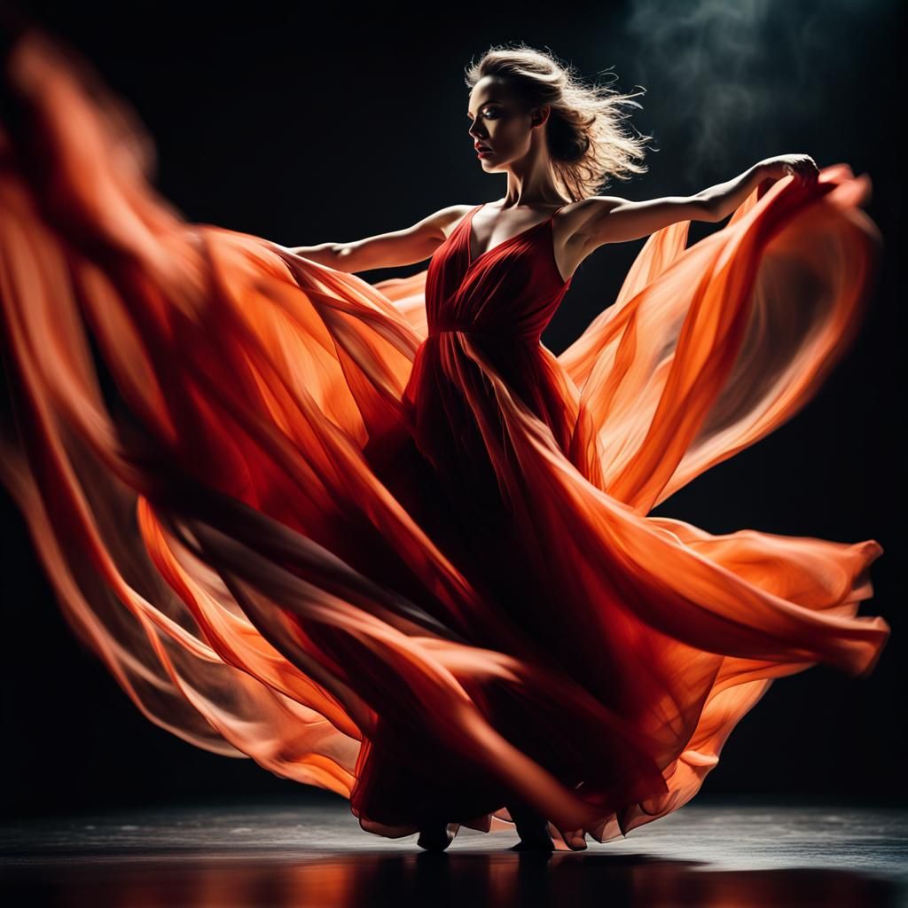 Dynamic Contemporary Dance Photograph in Vivid Colors