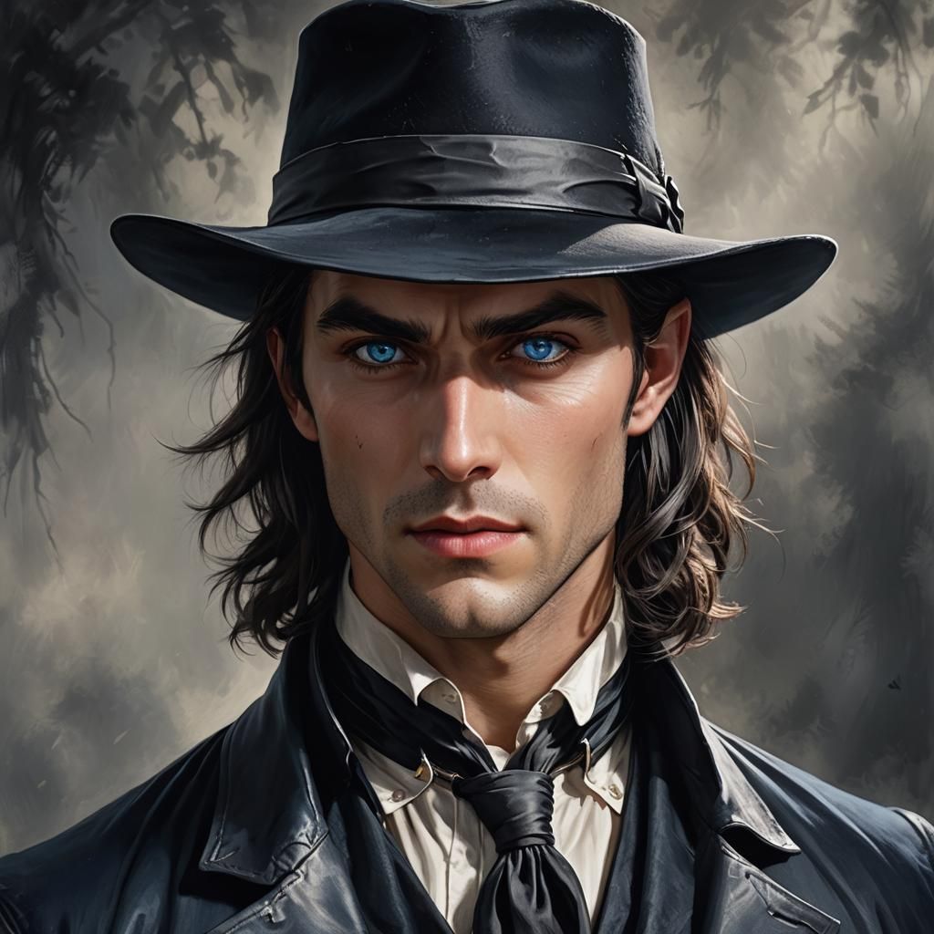 Handsome Vampire Slayer with Dark Hair