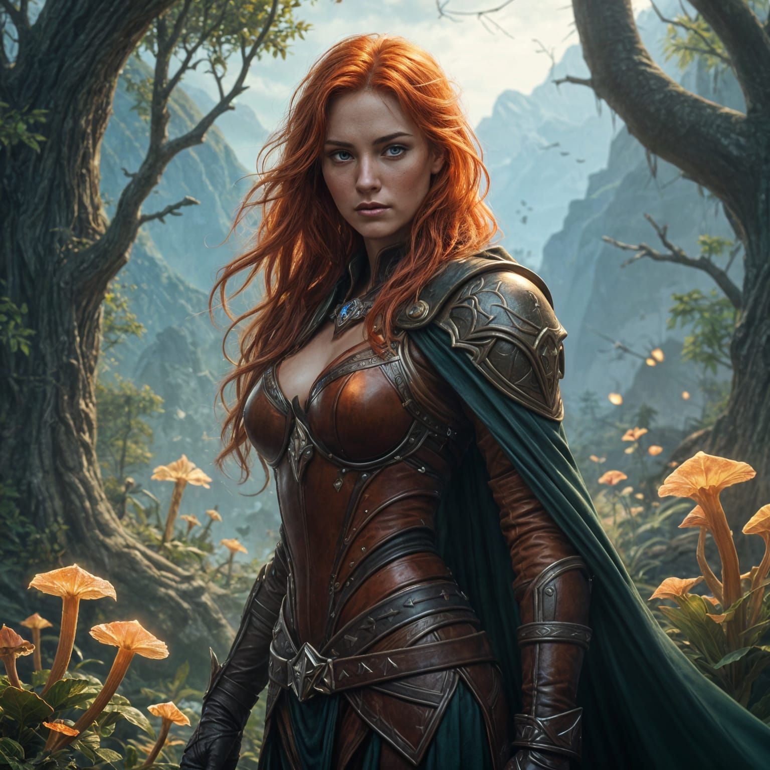 Surreal Fantasy Goddess in Dark Realism Style