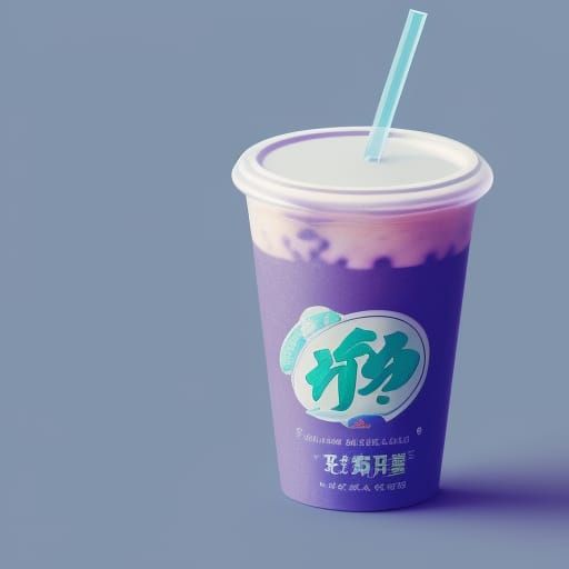 Anime Bubble Tea in Studio Ghibli Style