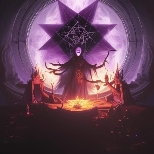 Witchcraft Spellcasting in Dark Fantasy Style