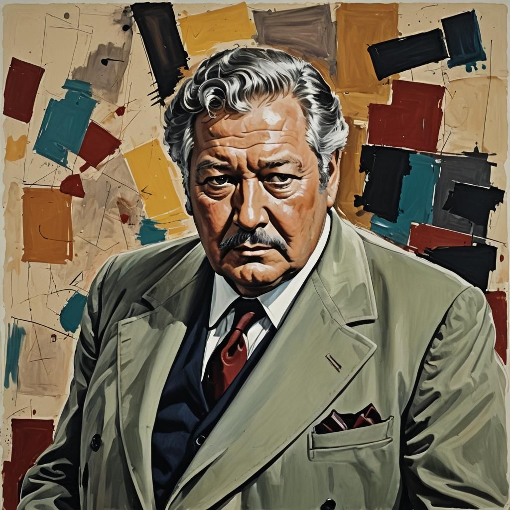 Peter Ustinov as Dr. Black: Abstract Portrait