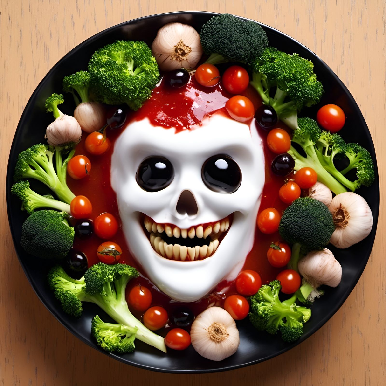Creepy Halloween Salad with Human Body Parts