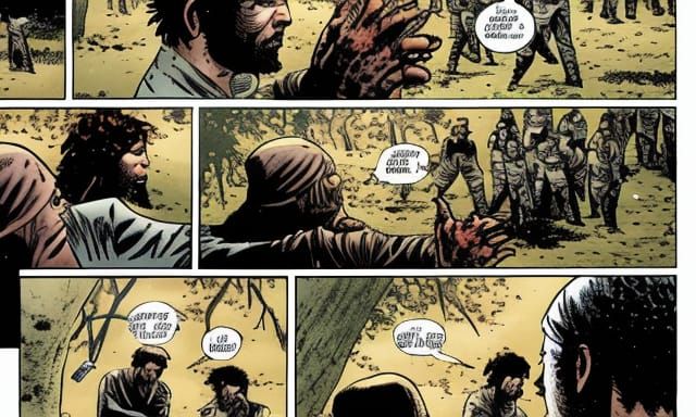 Dramatic Comic Art Death Scene