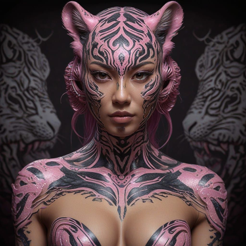 Cyberpunk Femme Fatale in Yakuza-Inspired Latex Armor