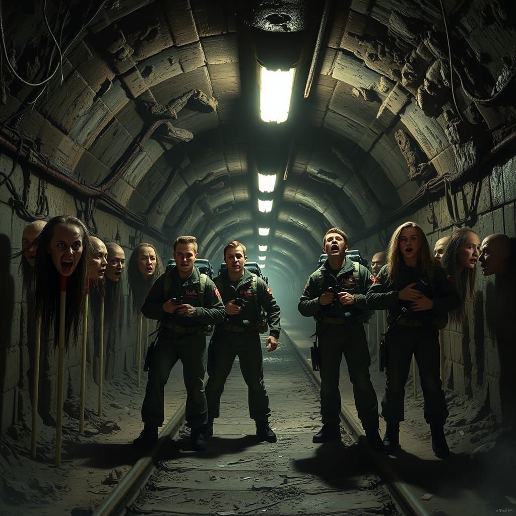 Ghostbusters Face Horror in Subway Tunnel