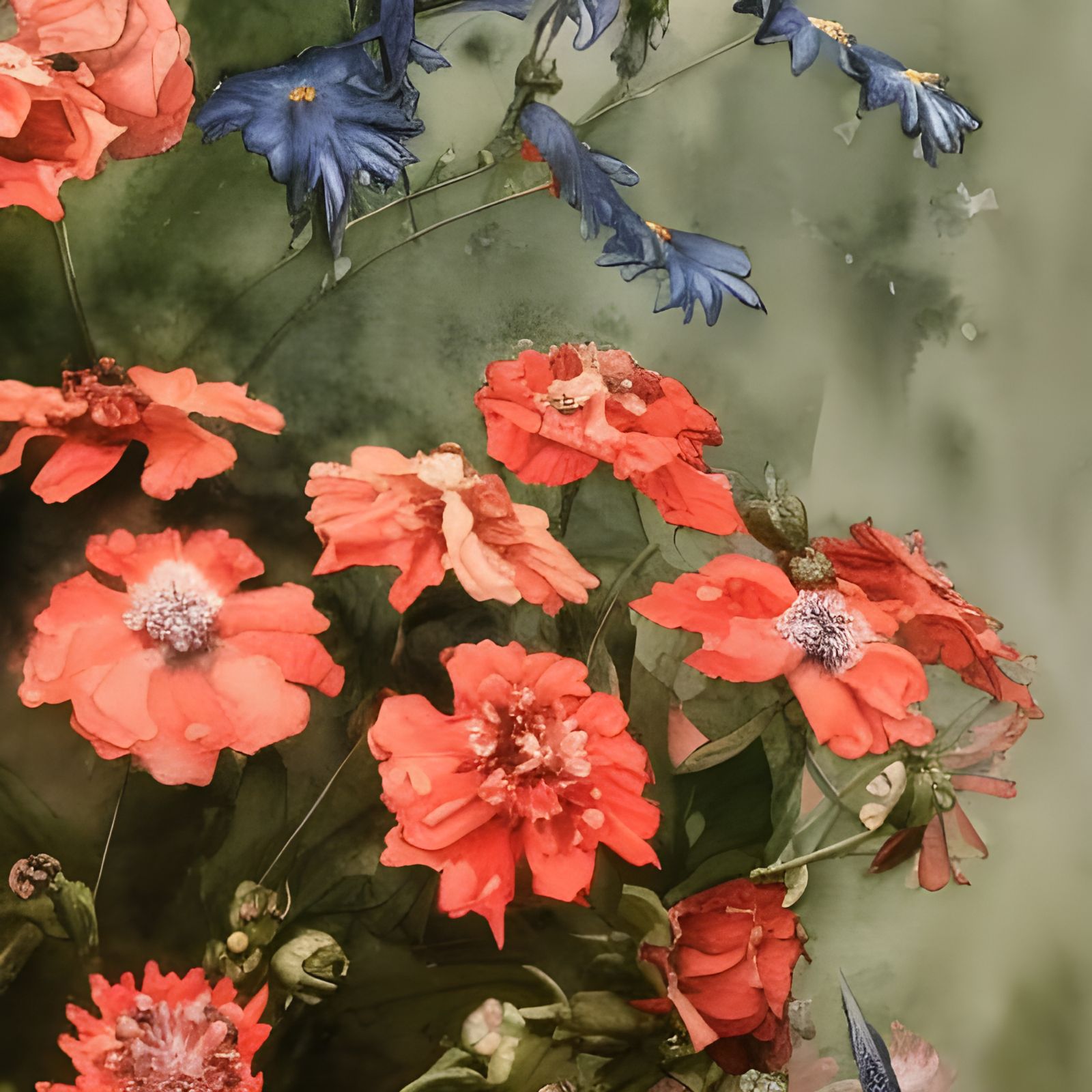 Epic Floral Portrait in Watercolor Style