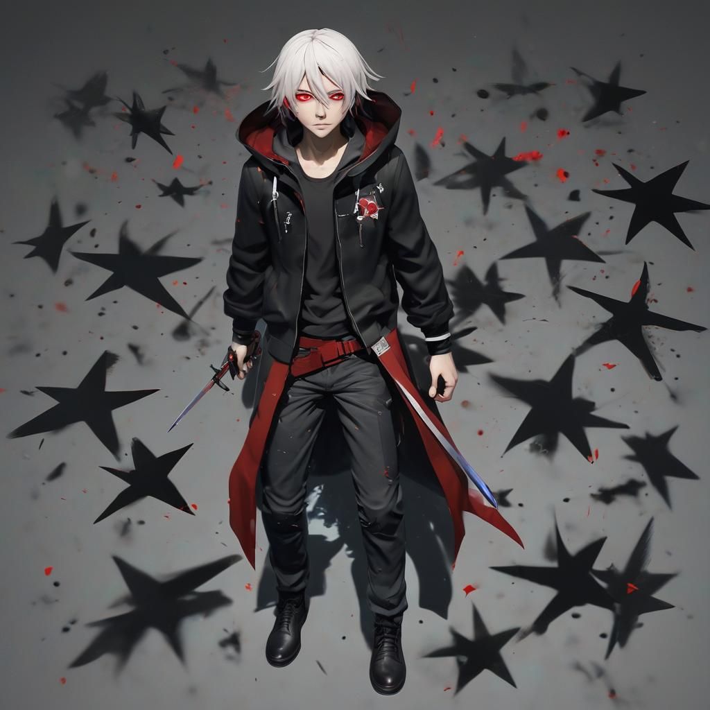 Anime Assassin with Daggers in 3D Style