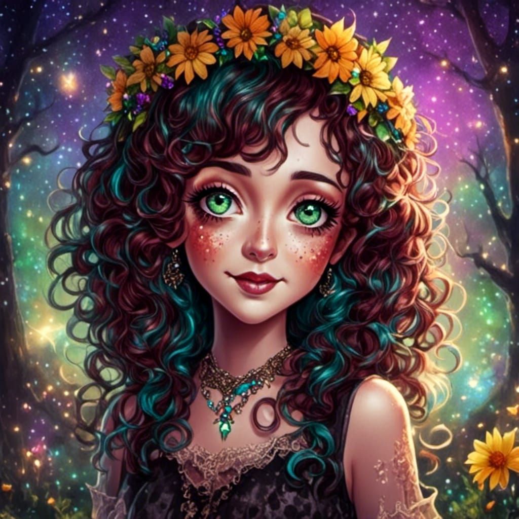 Adorable Chibi Baby Portrait in Fairycore Style