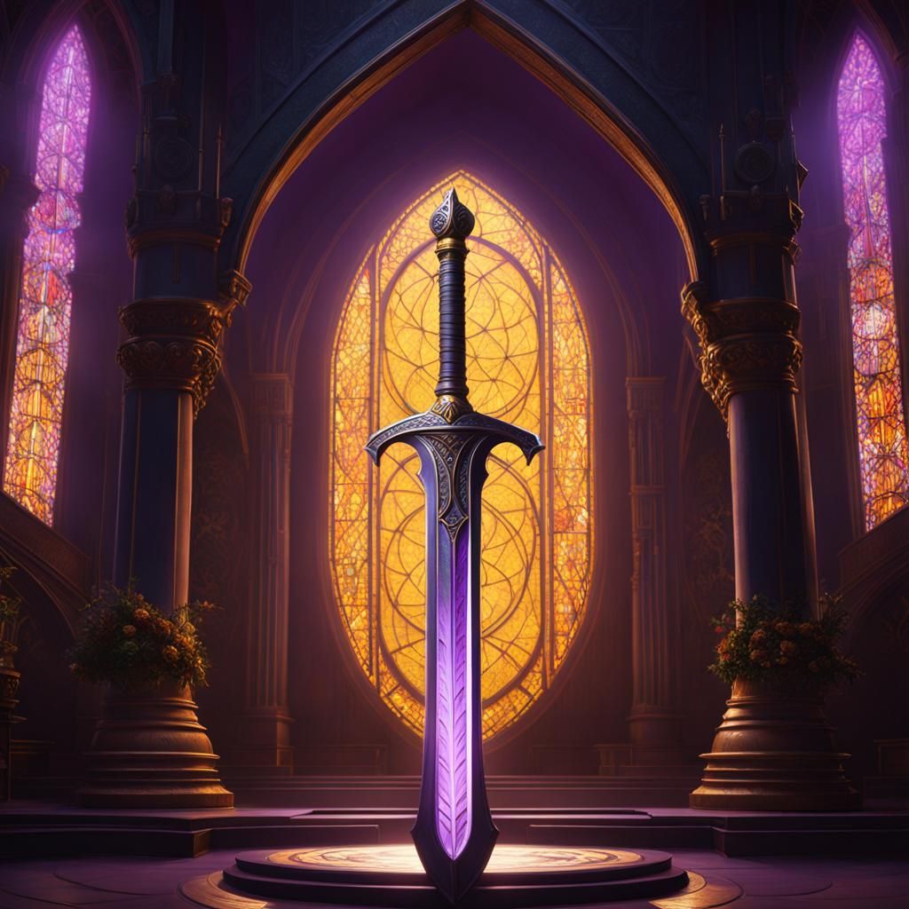 Dark Fantasy Long Sword in Volumetric Lighting