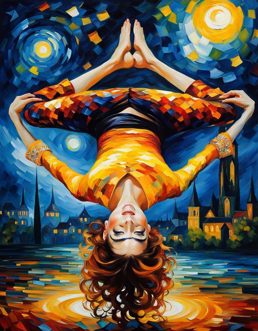 "Oh! Don't mind me, am just levitating upside-down🤣🤭"