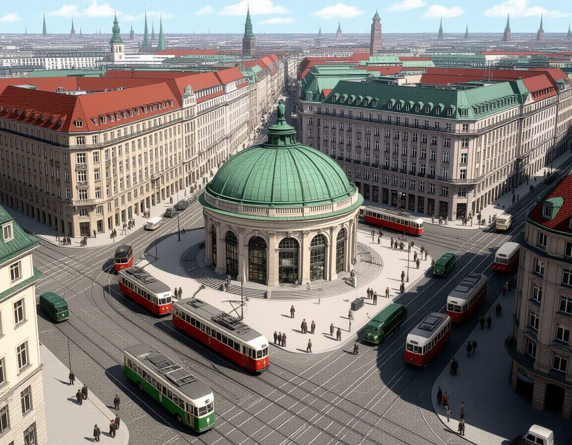 Wittenbergplatz Berlin 1938 Aerial View