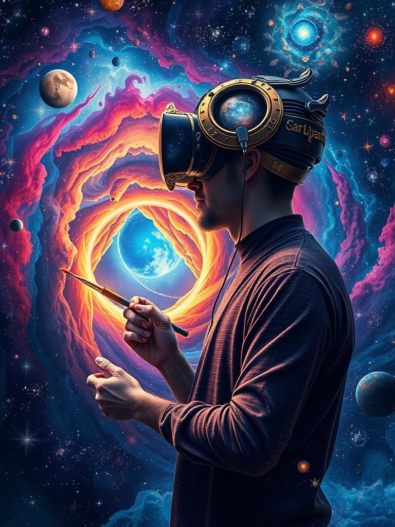Surreal Cosmic Landscape with VR Artist