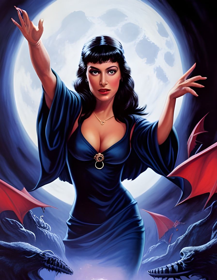 Queen of the Underworld in Oil Painting Style