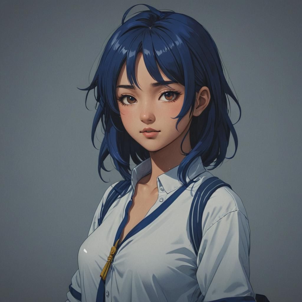 Anime Style Portrait of an Asian Student