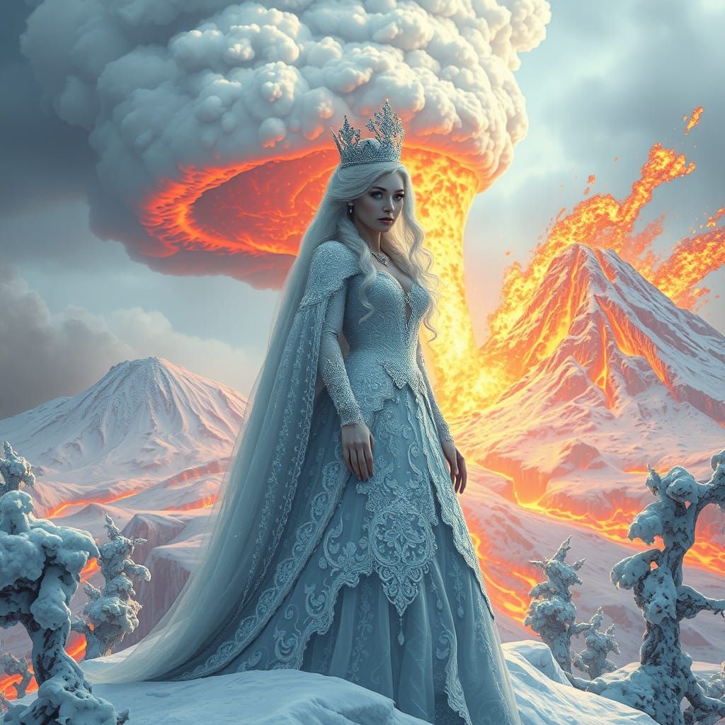 Volcanic Inferno in a Realm of Snow and Ice