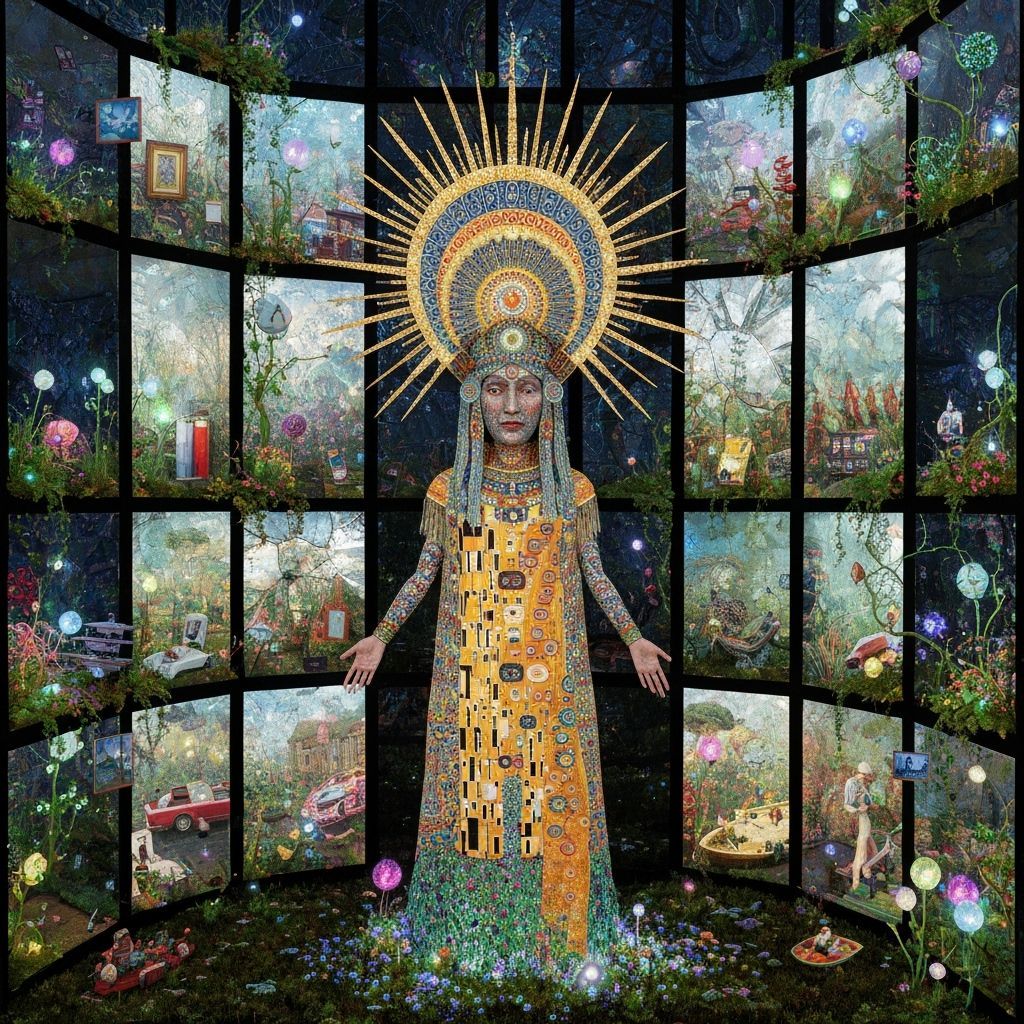 Mystical Shaman in Mirror Labyrinth