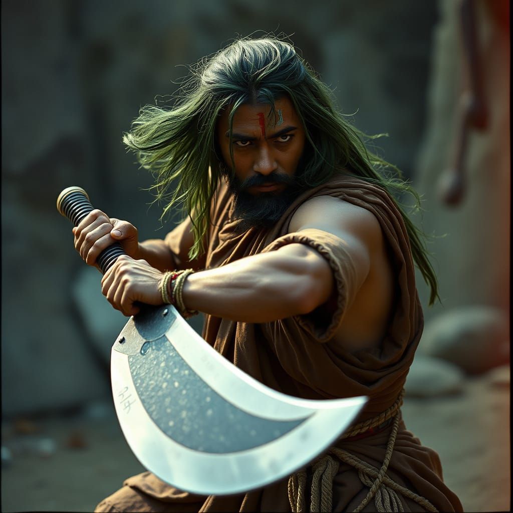 Fantasy Warrior in Cinematic Film Style