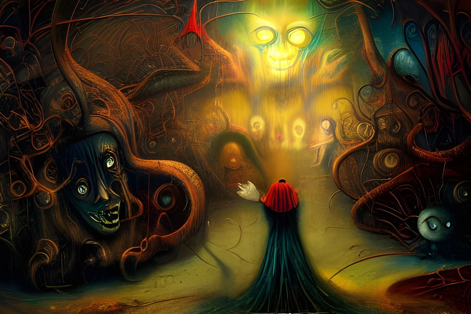 Surreal Madhouse Inspired by Bosch and Ito