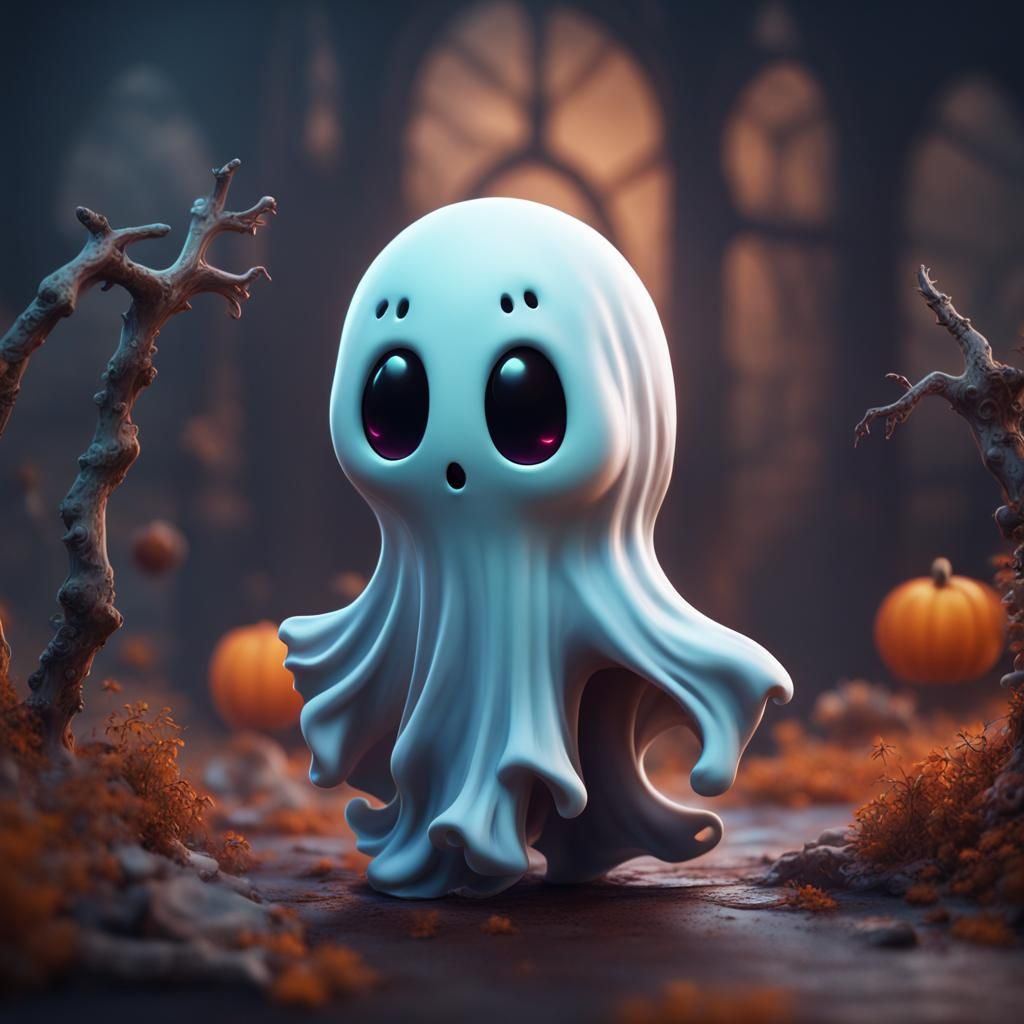 Cute Spooky Ghost Concept Art