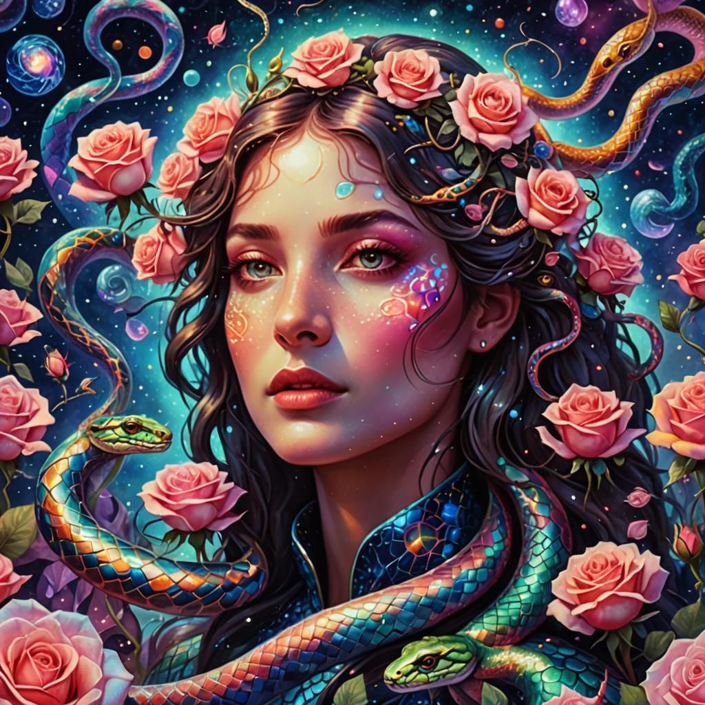 Surreal Cosmic Dreamscape in Astral Illustration Style