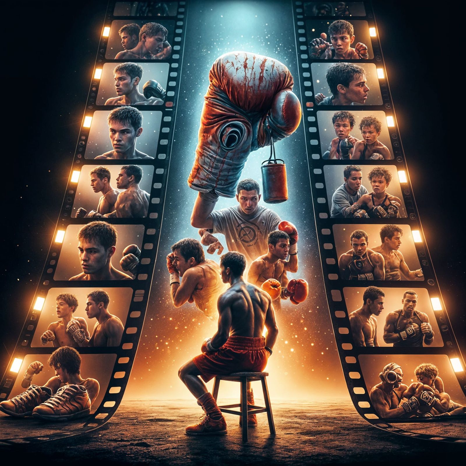 Vibrant Boxing Odyssey in Motion