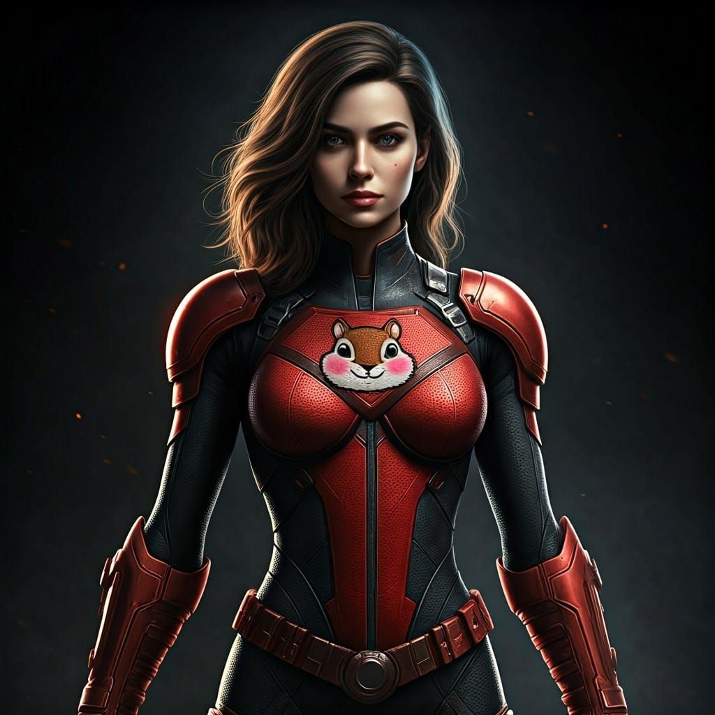 Squirrel Superhero in Dramatic, Photorealistic Lighting