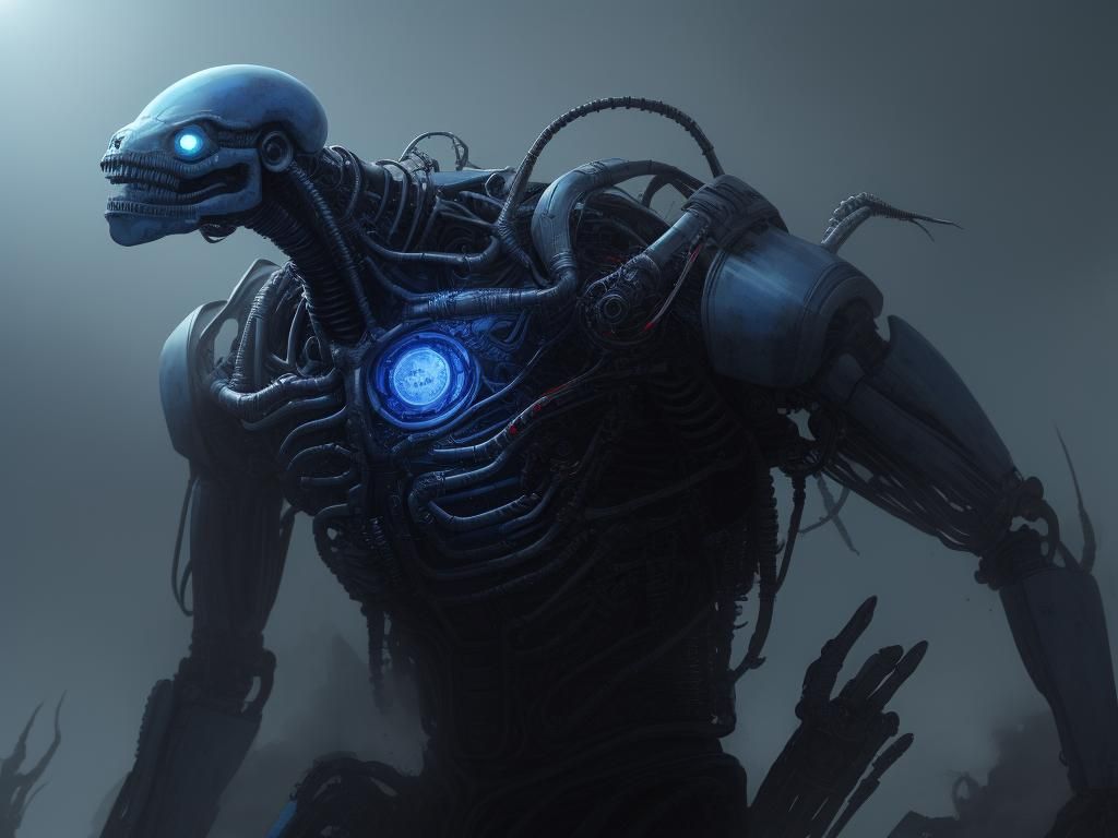 Bloody Blueprint of a Bionic Alien