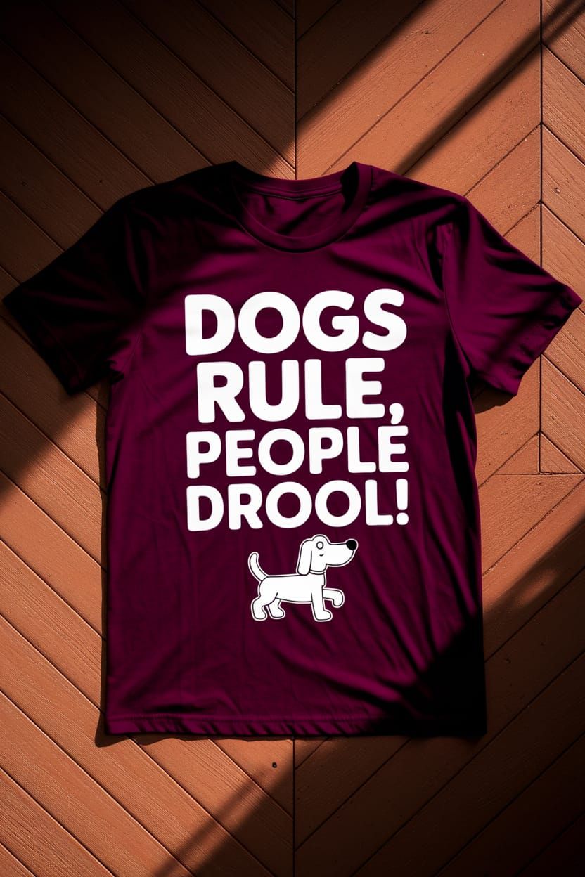 Vibrant T-Shirt with Cartoon Dog Design