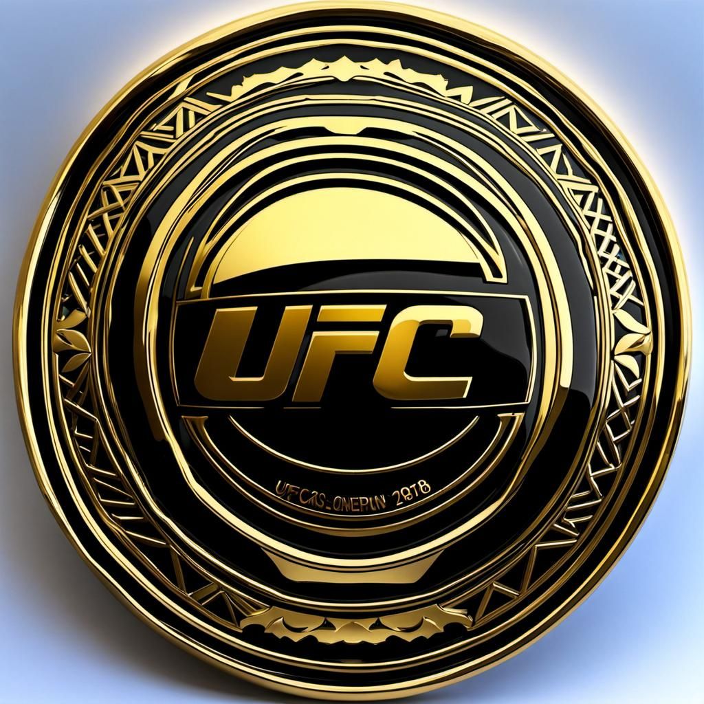 Chrome and Gold UFC 298 Commemorative Plaque