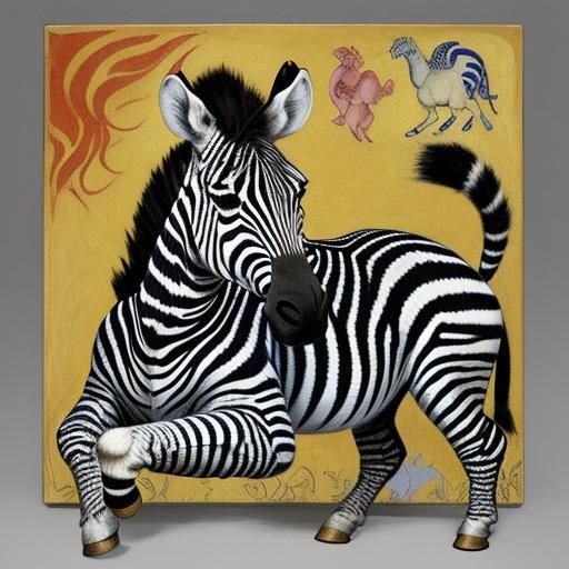 Fantastic Phone Zebra Pet: A Surreal Creature