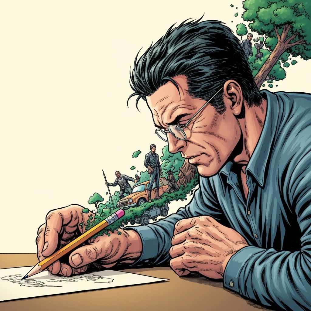 Man's Writing Brings Comic World to Life