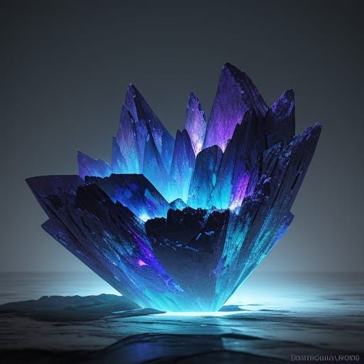 Photorealistic Gemstone with Otherworldly Glow