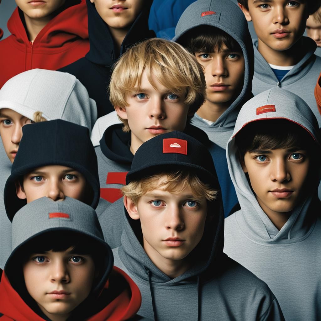 Teenage Boy Portrait with Studio Lighting
