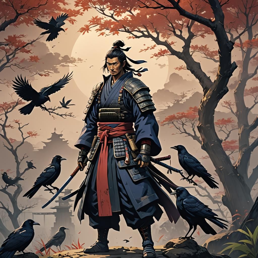 Samurai and Crow: Cel-Shaded Anime Manga Scan