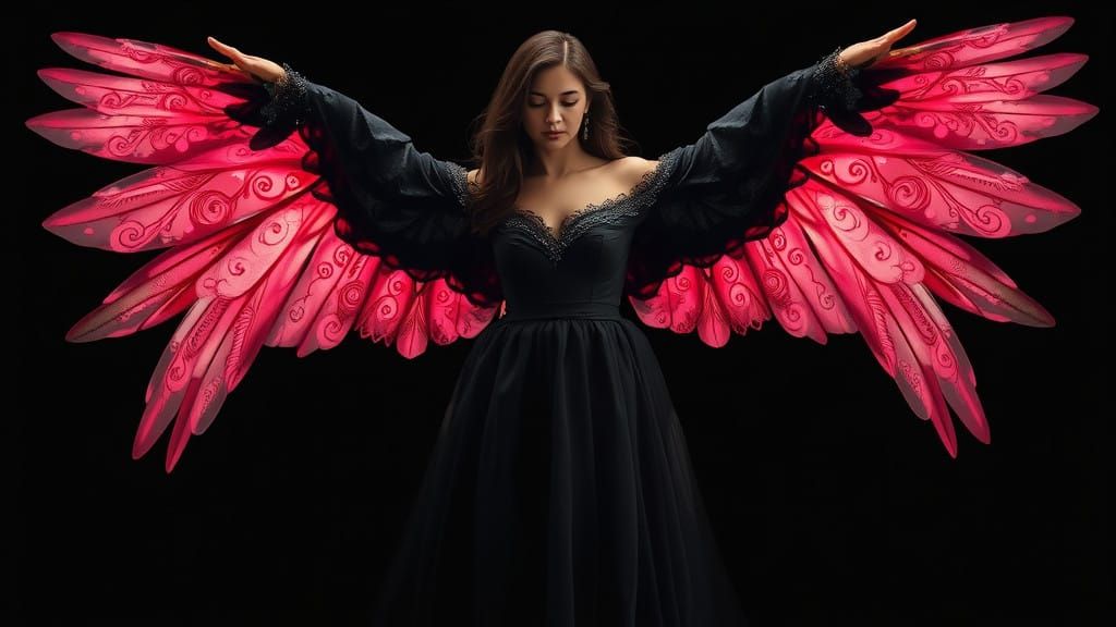 Serenely Adorned Angelic Goddess Radiates Ethereal Beauty