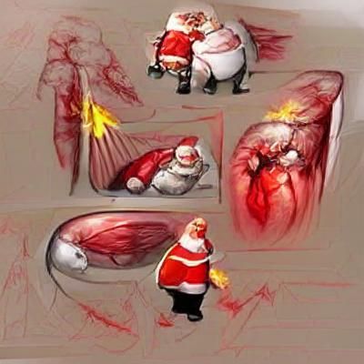 Santa Claus Heart Attack Concept Art