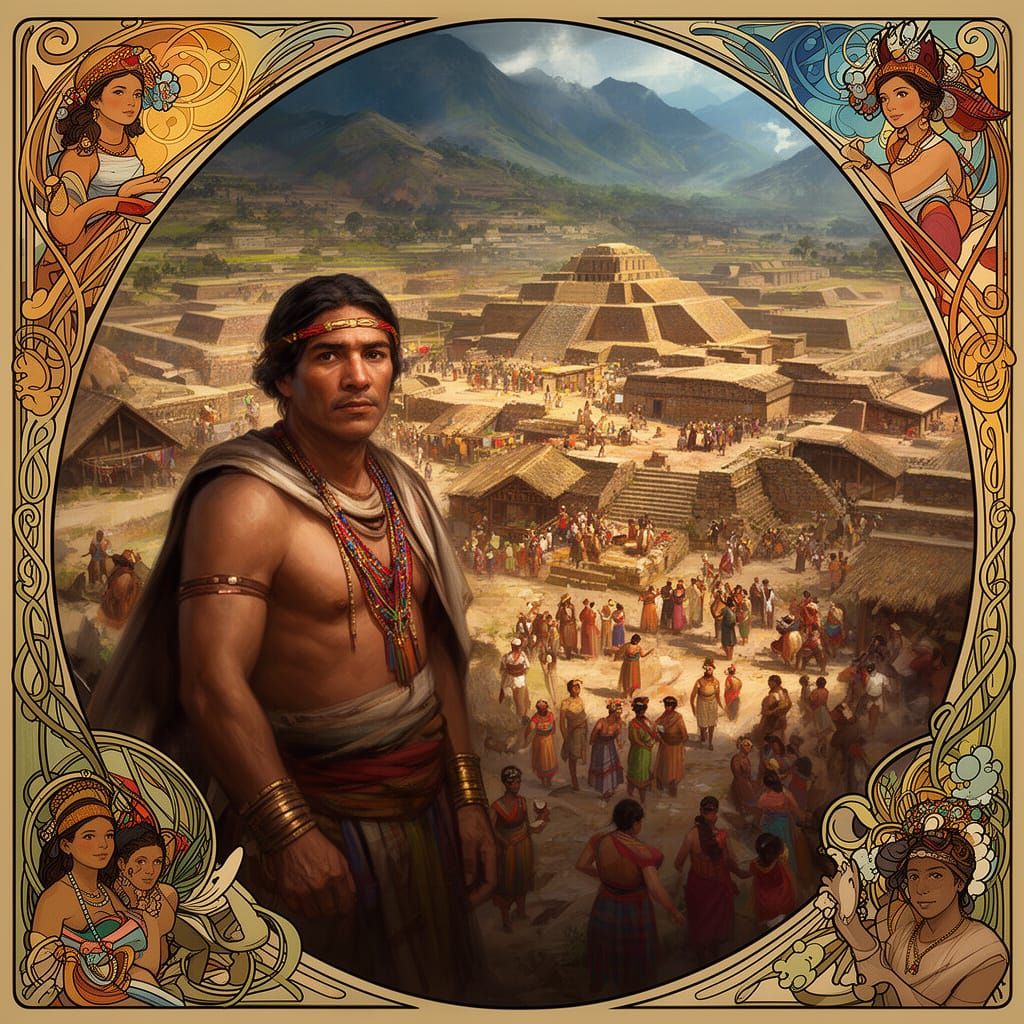 Bustling Inca City in Prime, Concept Art