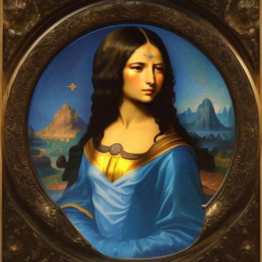 Surreal Portrait in Bronze and Glass, Dada Style