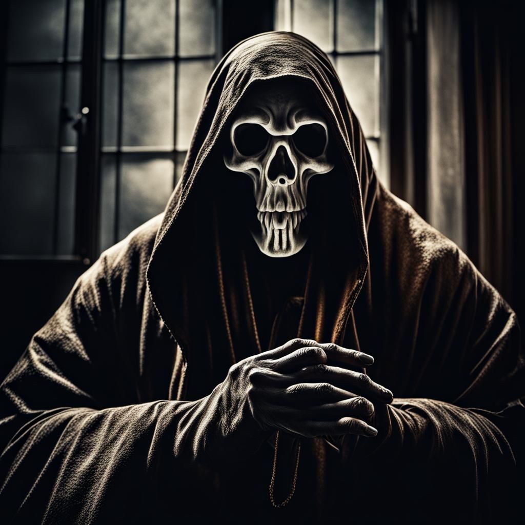 Hyperrealistic Ghostface in Cinematic Style