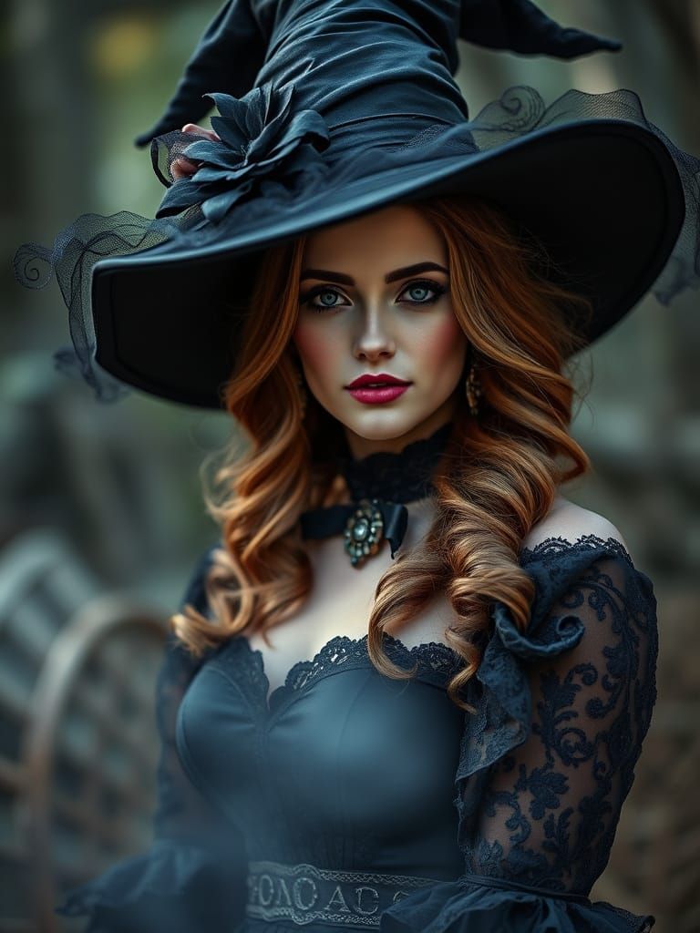 1860s American Witch Fashion Photograph