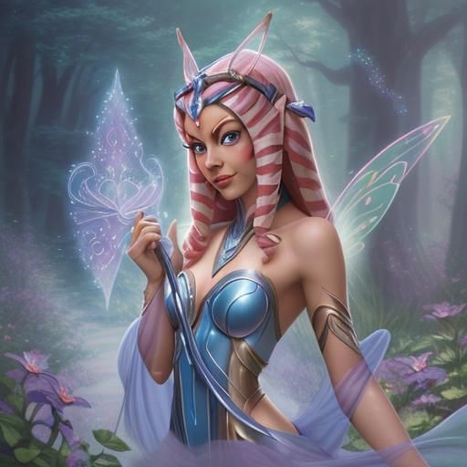 Ahsoka as a Fairy in Winx Club Style