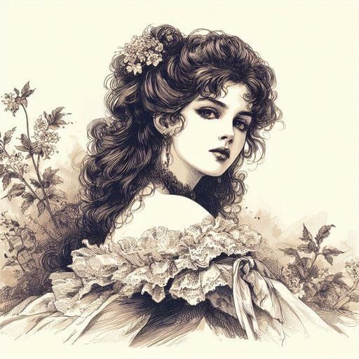La Belle Epoque Femme Fatale Portrait