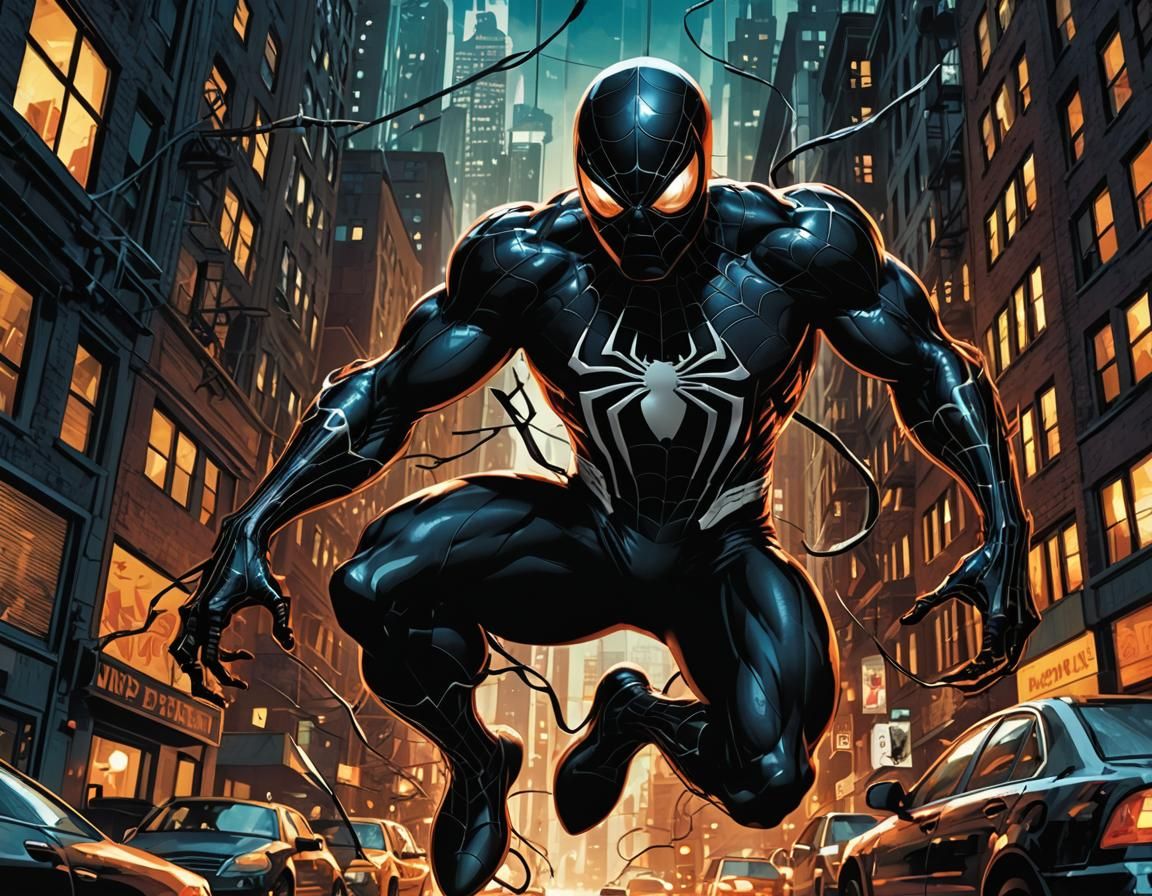 Spider-Man Swings Through Manhattan: Comic Book Illustration